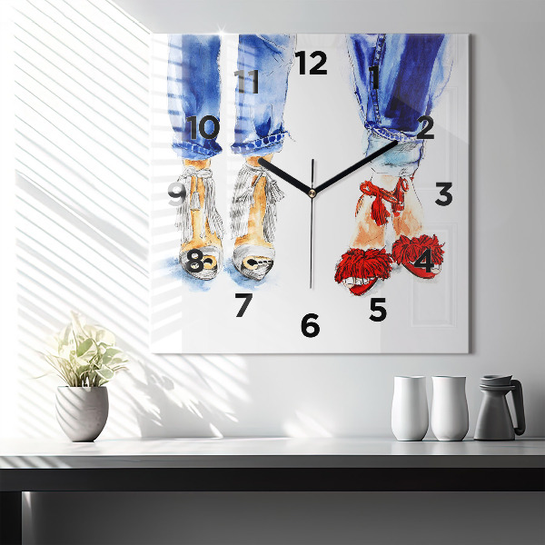 Reloj de pared cuadrado Alfileres de mujer