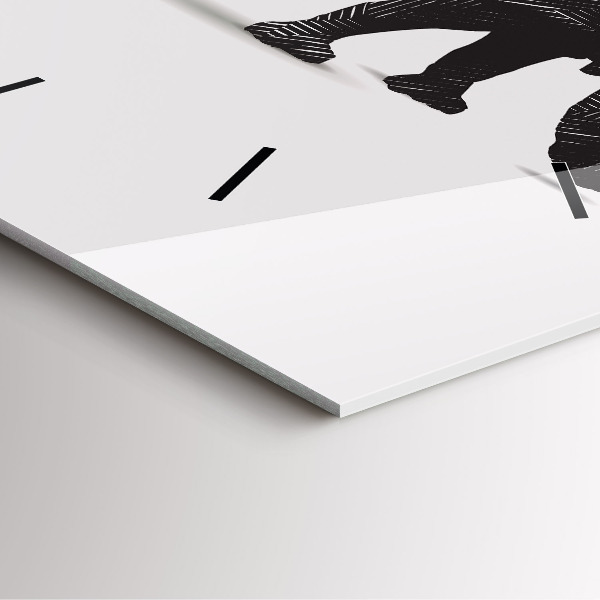 Reloj de pared cuadrado Rinoceronte line art