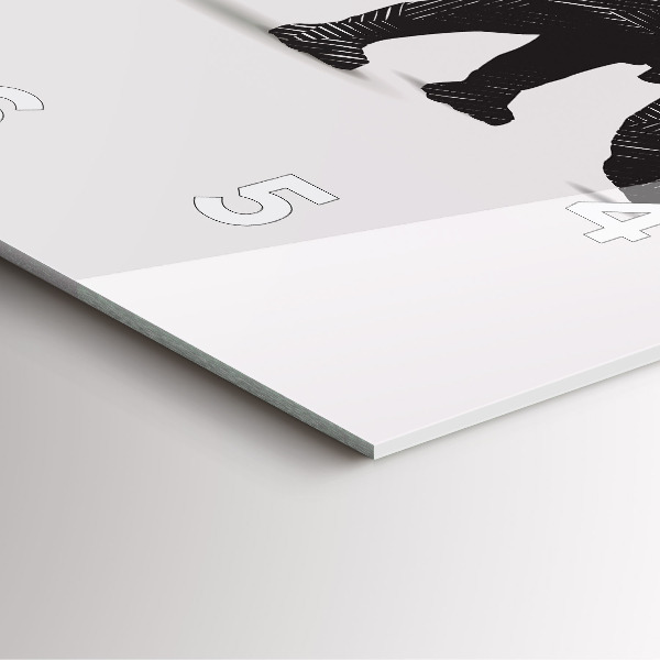 Reloj de pared cuadrado Rinoceronte line art