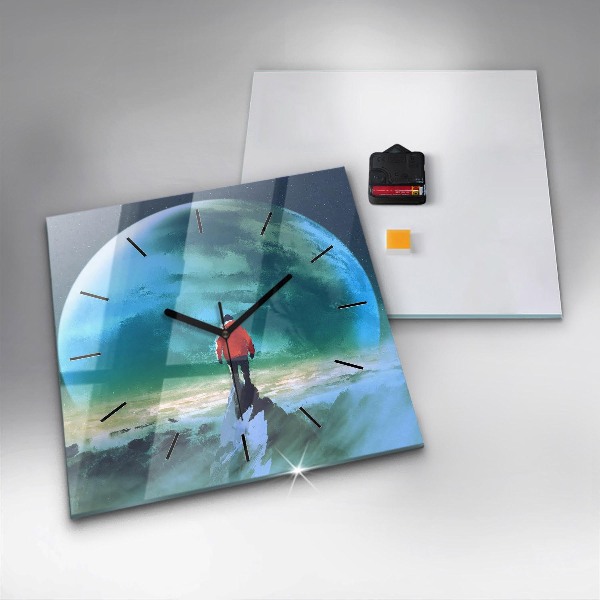 Reloj cuadrado Hombre en la luna