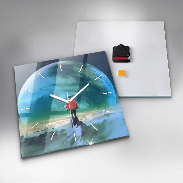 Reloj cuadrado Hombre en la luna