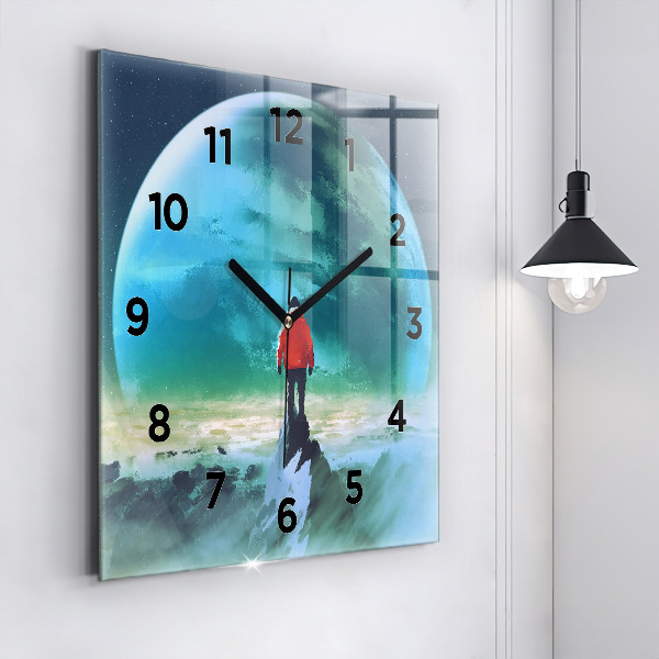 Reloj cuadrado Hombre en la luna