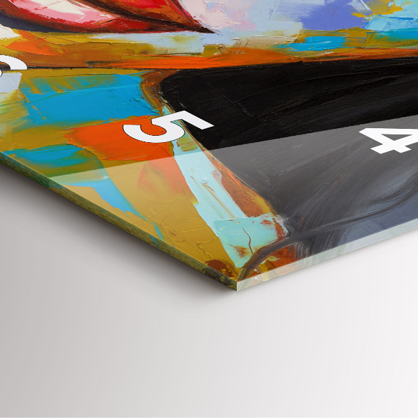 Reloj de pared cuadrado Cara de mujer coloreada