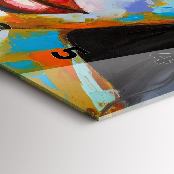 Reloj de pared cuadrado Cara de mujer coloreada