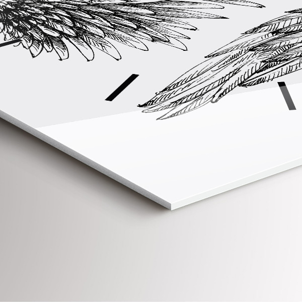 Reloj de pared cuadrado Alas de ángel