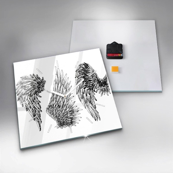 Reloj de pared cuadrado Alas de ángel