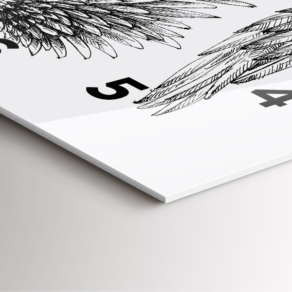 Reloj de pared cuadrado Alas de ángel