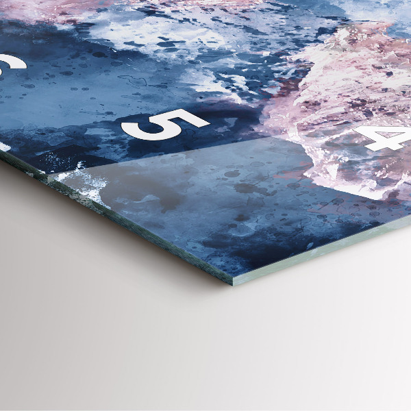 Reloj de pared cuadrado Montañas abstractas