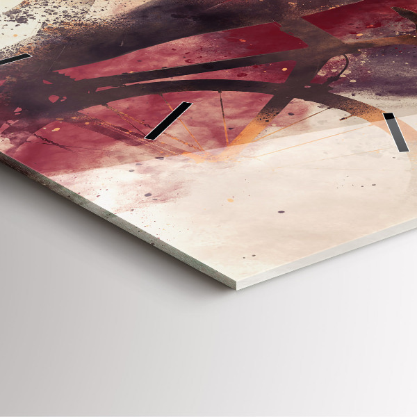 Reloj de pared cuadrado Mujer y bicicleta