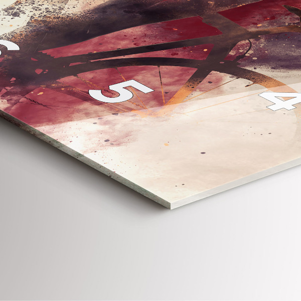 Reloj de pared cuadrado Mujer y bicicleta