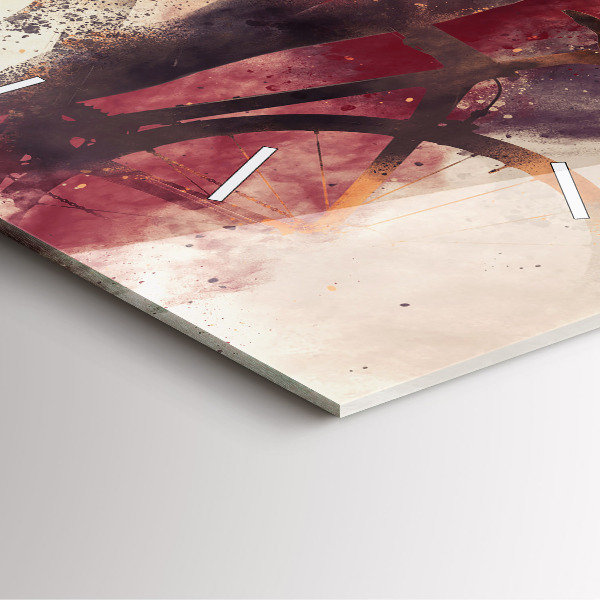 Reloj de pared cuadrado Mujer y bicicleta