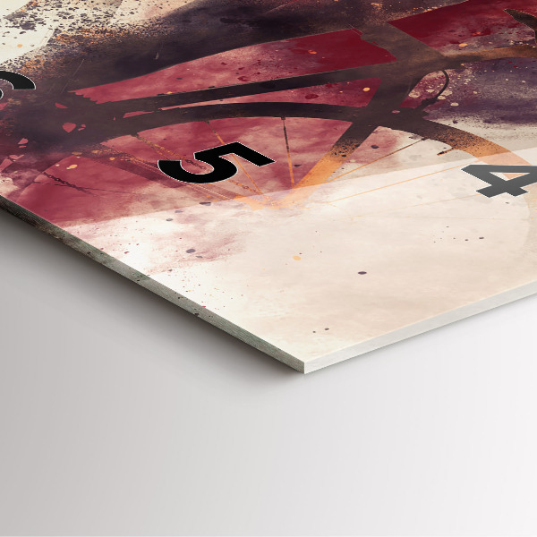 Reloj de pared cuadrado Mujer y bicicleta