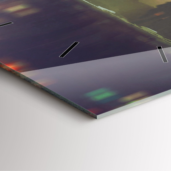 Reloj cuadrado Gente con paraguas