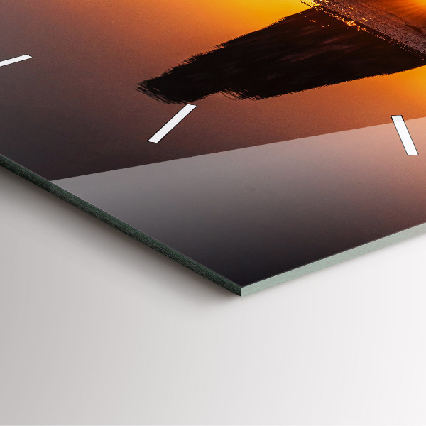 Reloj cuadrado Corredor y puesta de sol