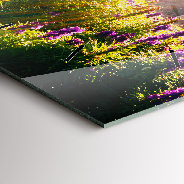 Reloj cuadrado Pradera de lavanda