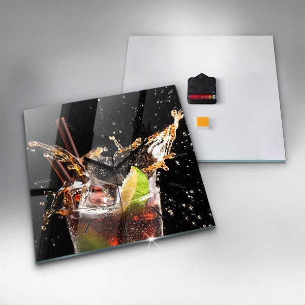 Reloj de pared cuadrado Bebida con hielo