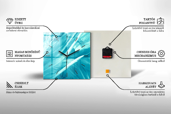 Reloj de pared cuadrado Bebida con hielo