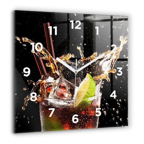 Reloj de pared cuadrado Bebida con hielo