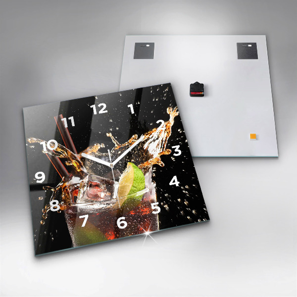 Reloj de pared cuadrado Bebida con hielo