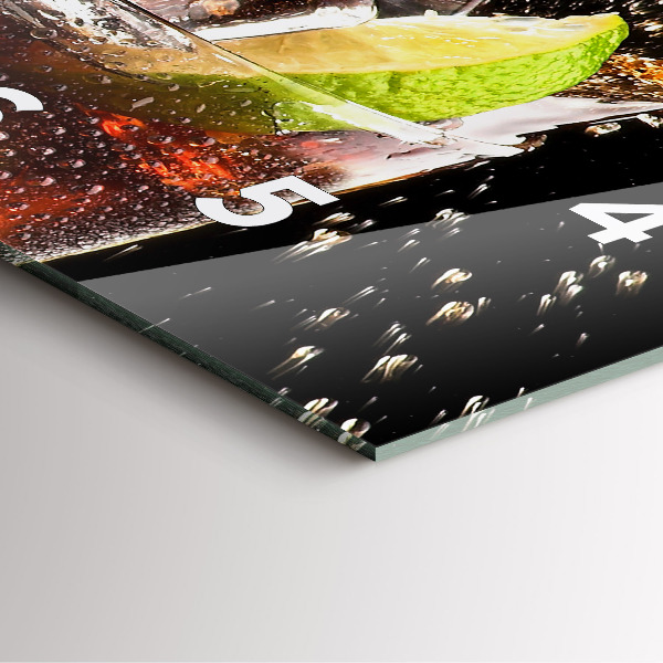 Reloj de pared cuadrado Bebida con hielo