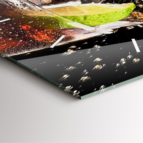 Reloj de pared cuadrado Bebida con hielo