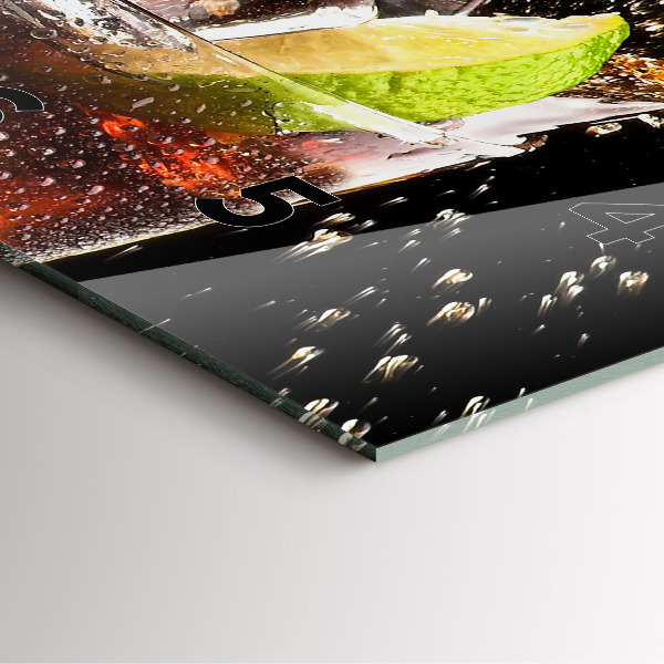 Reloj de pared cuadrado Bebida con hielo