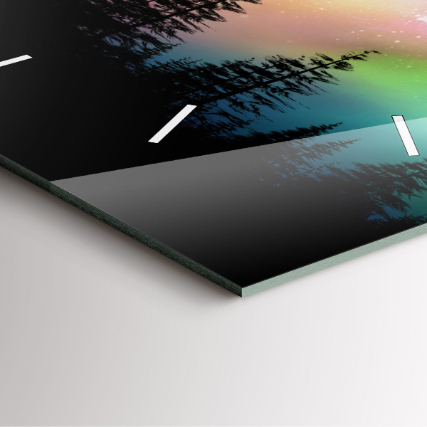 Reloj de pared cuadrado Aurora boreal