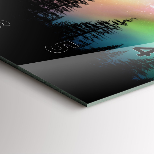 Reloj de pared cuadrado Aurora boreal