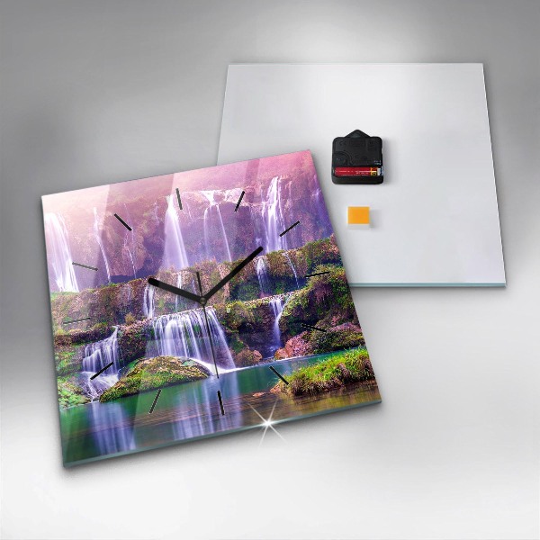 Reloj de pared cuadrado Cascada Jiulong China