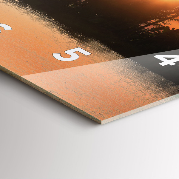 Reloj cuadrado Puesta de sol Palmeras Vacaciones