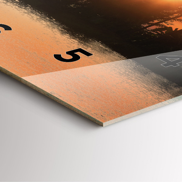 Reloj cuadrado Puesta de sol Palmeras Vacaciones