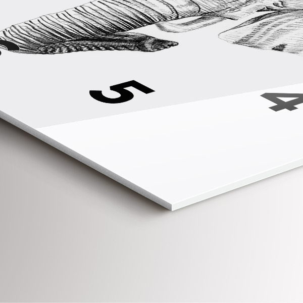 Reloj cuadrado Vector cabeza de elefante