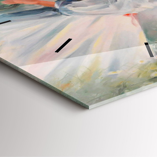 Reloj cuadrado Hermosa mujer con un caballo