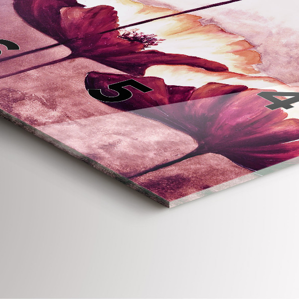 Reloj cuadrado Flores Amapola en flor