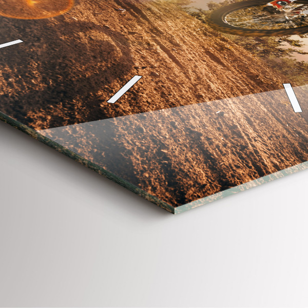 Reloj de pared cuadrado Hombre en moto