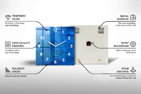 Reloj de pared cuadrado Hombre en moto