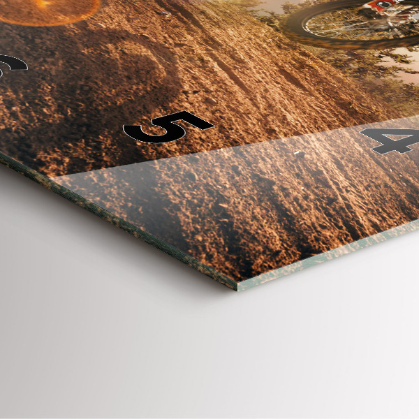 Reloj de pared cuadrado Hombre en moto