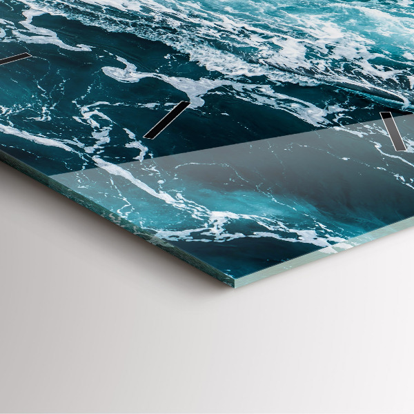 Reloj de pared cuadrado Olas espumosas