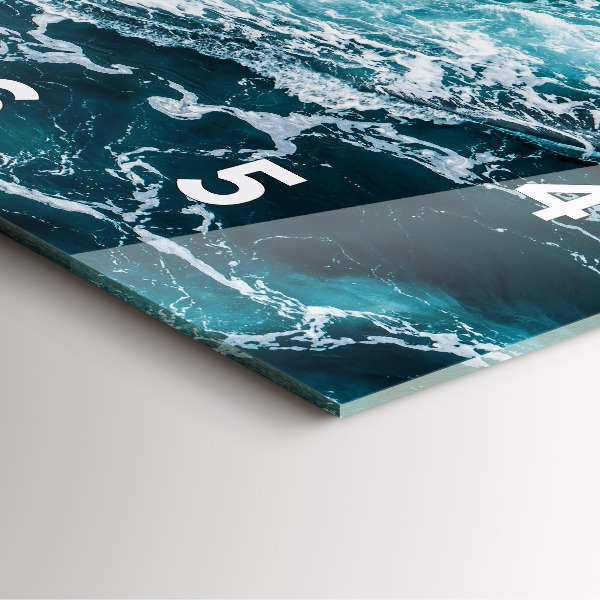 Reloj de pared cuadrado Olas espumosas