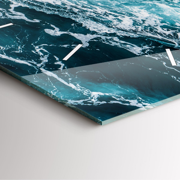 Reloj de pared cuadrado Olas espumosas