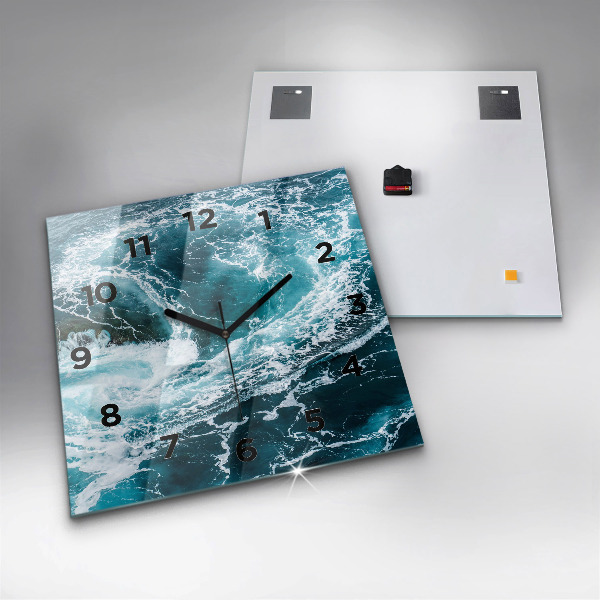 Reloj de pared cuadrado Olas espumosas