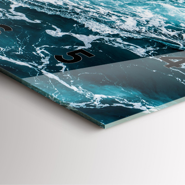 Reloj de pared cuadrado Olas espumosas