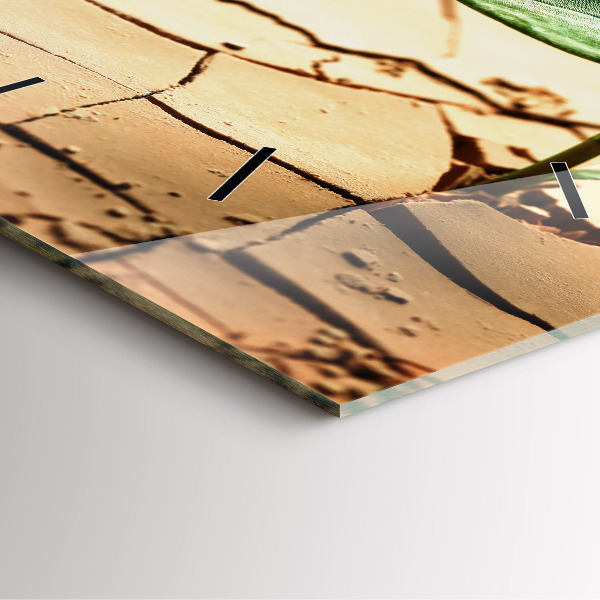 Reloj cuadrado Planta en tierra seca