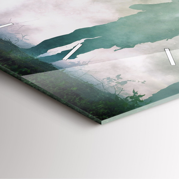 Reloj de pared cuadrado Soldados en un bosque