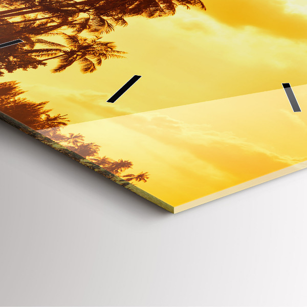 Reloj cuadrado Palmeras soleadas