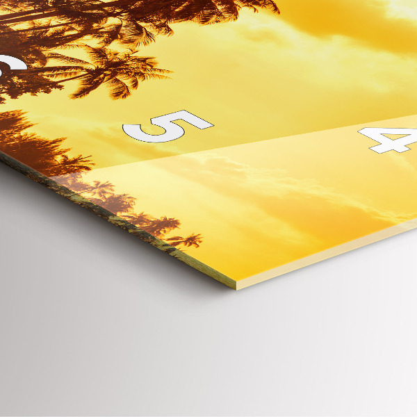 Reloj cuadrado Palmeras soleadas