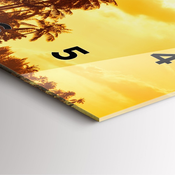 Reloj cuadrado Palmeras soleadas