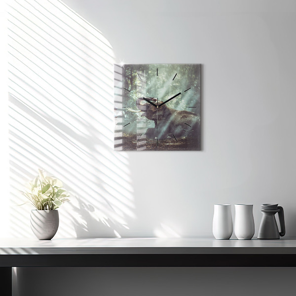 Reloj cuadrado Niño leyendo un libro