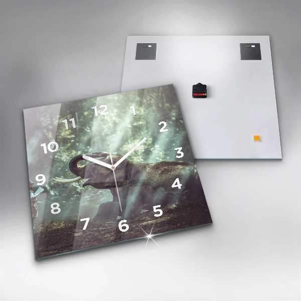 Reloj cuadrado Niño leyendo un libro