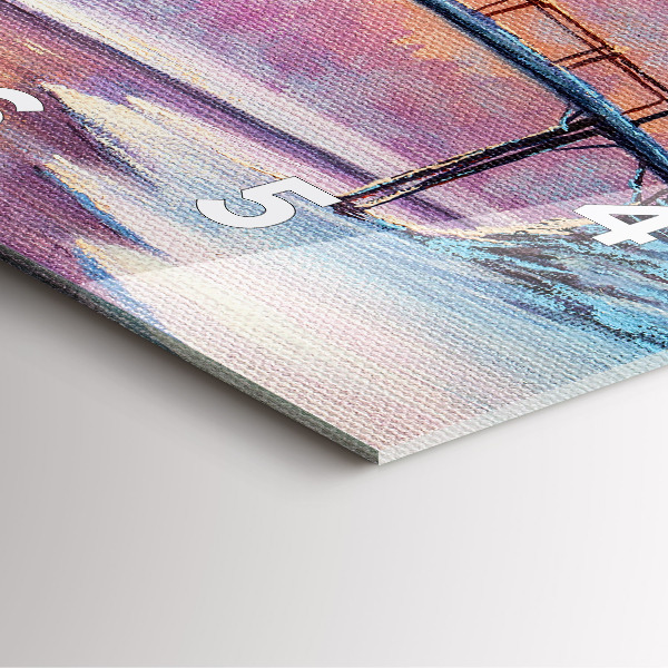 Reloj de pared cuadrado Árbol de Navidad y puente